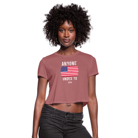 Women's Cropped T-Shirt - mauve