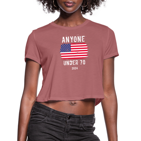 Women's Cropped T-Shirt - mauve